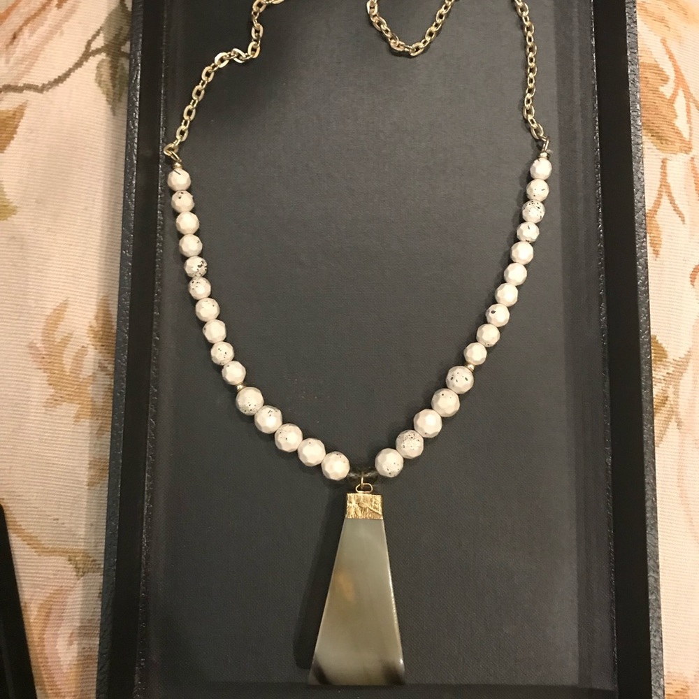 Green Stone Statement Necklace